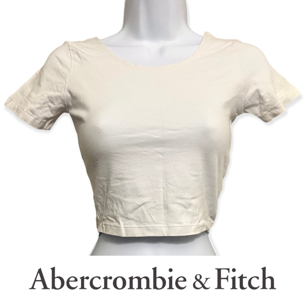 A&F White Crop Top Size S